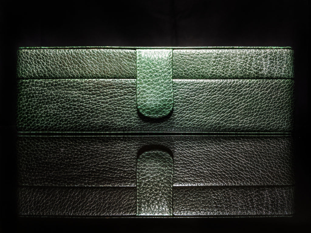 Pheasant Green Leather  Humidor Made in Spain