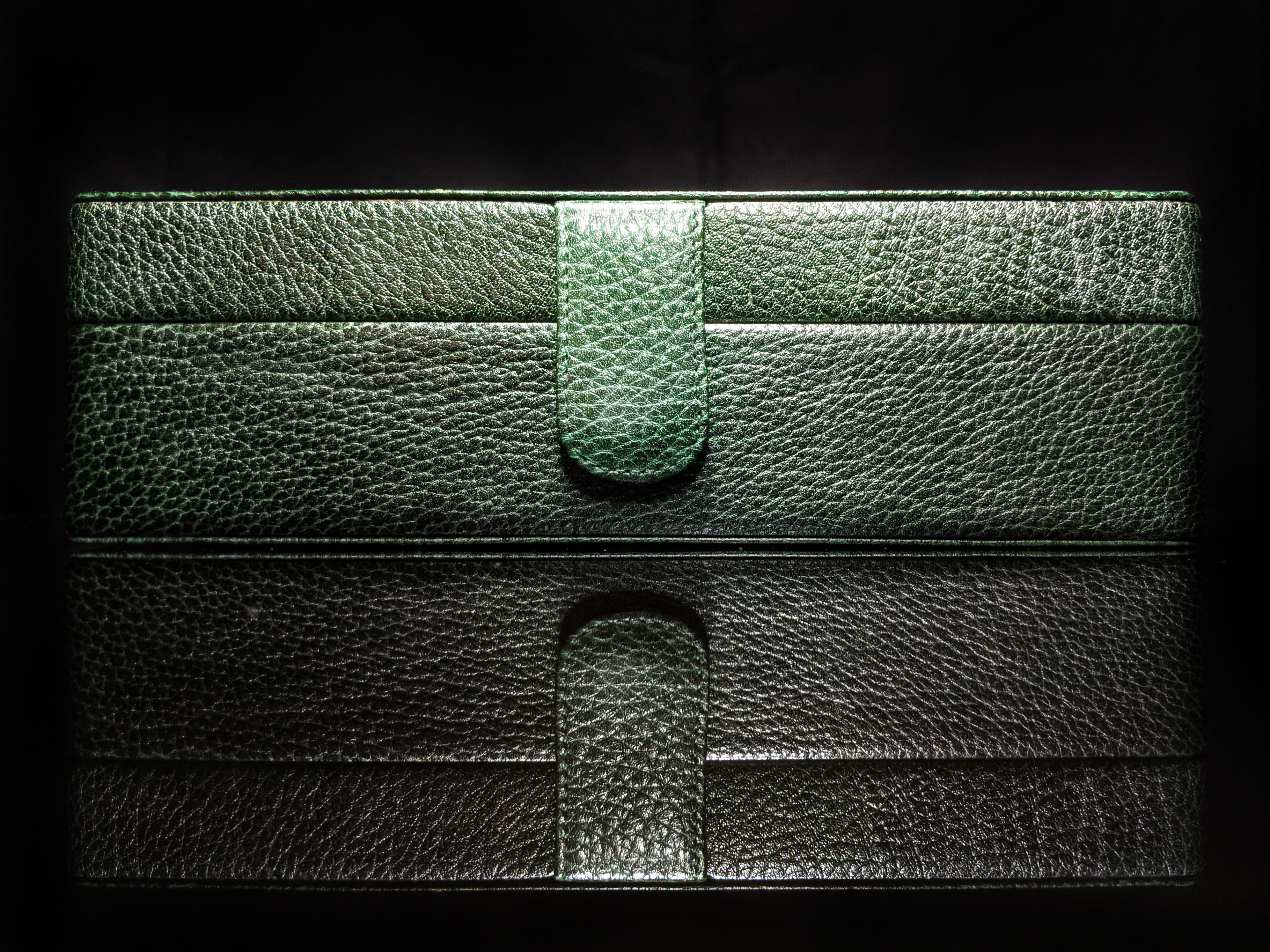Pheasant Green Leather  Humidor Made in Spain