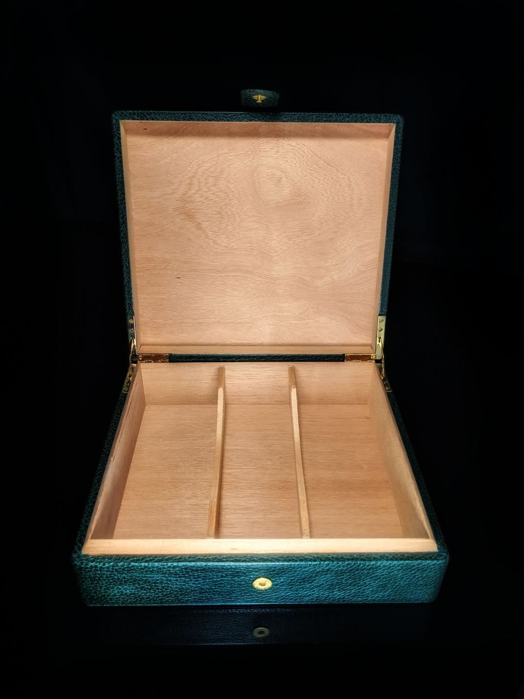 Pheasant Green Leather  Humidor Made in Spain
