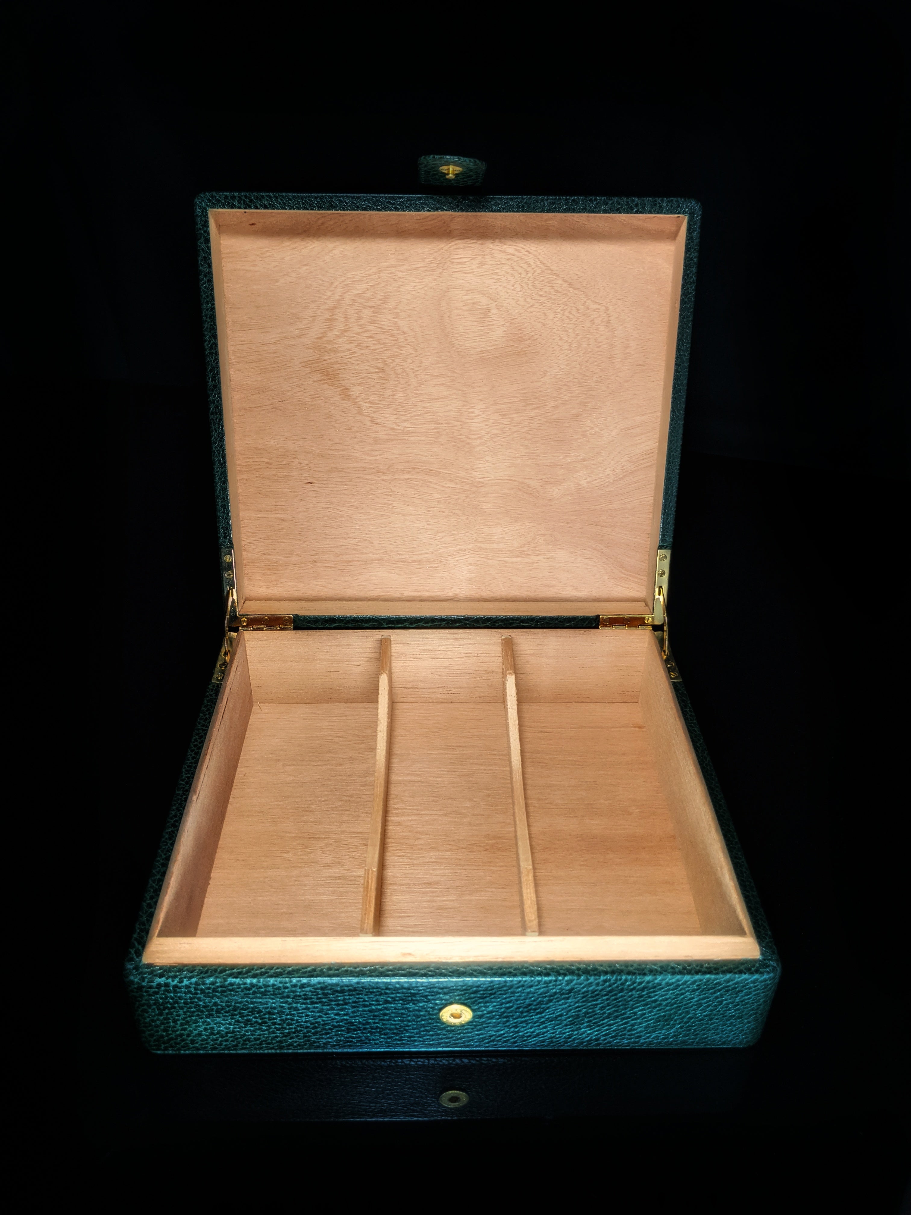 Pheasant Green Leather  Humidor Made in Spain
