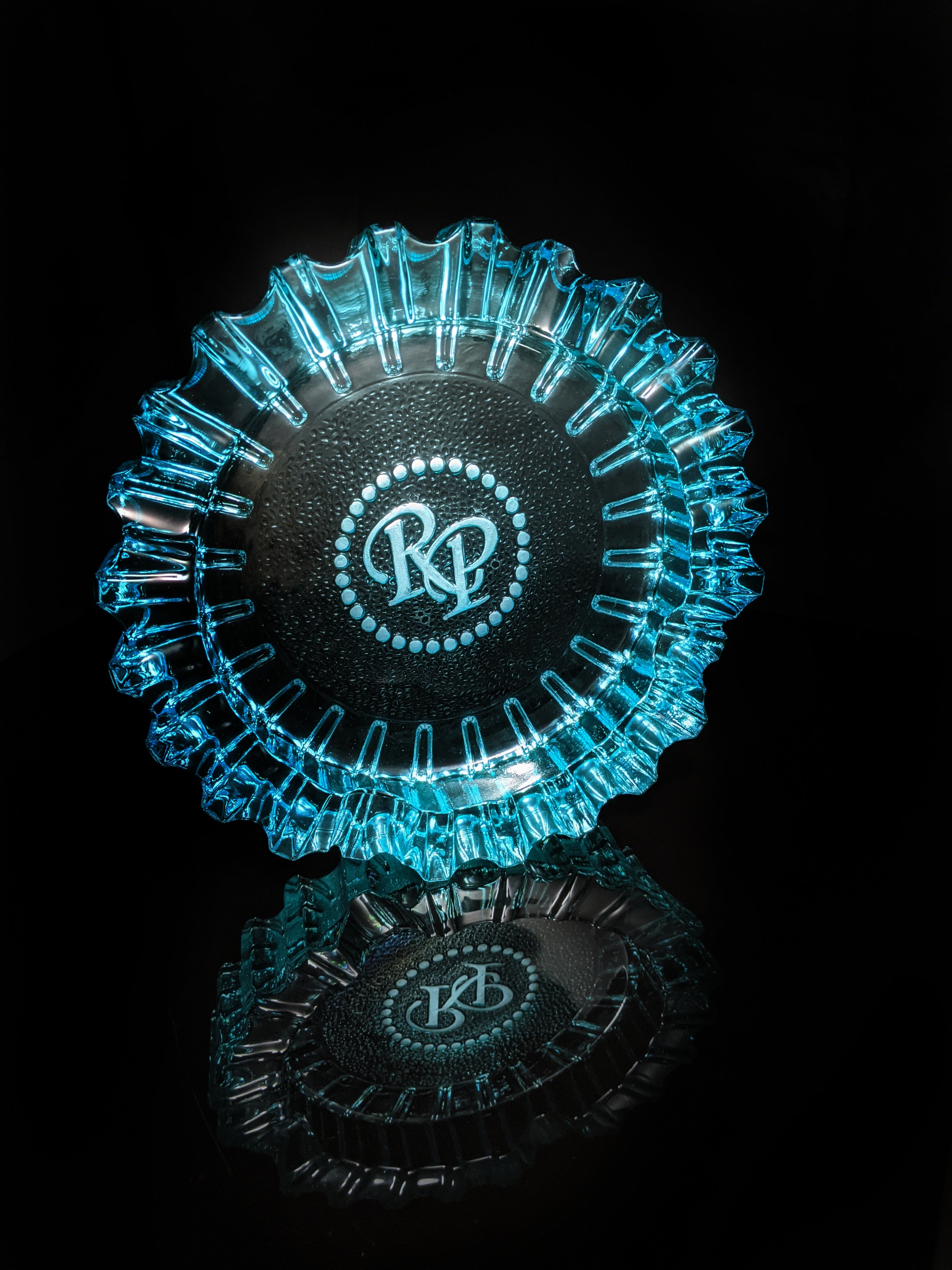 Rocky Patel Aqua Luminoso Glass Ashtray NIB