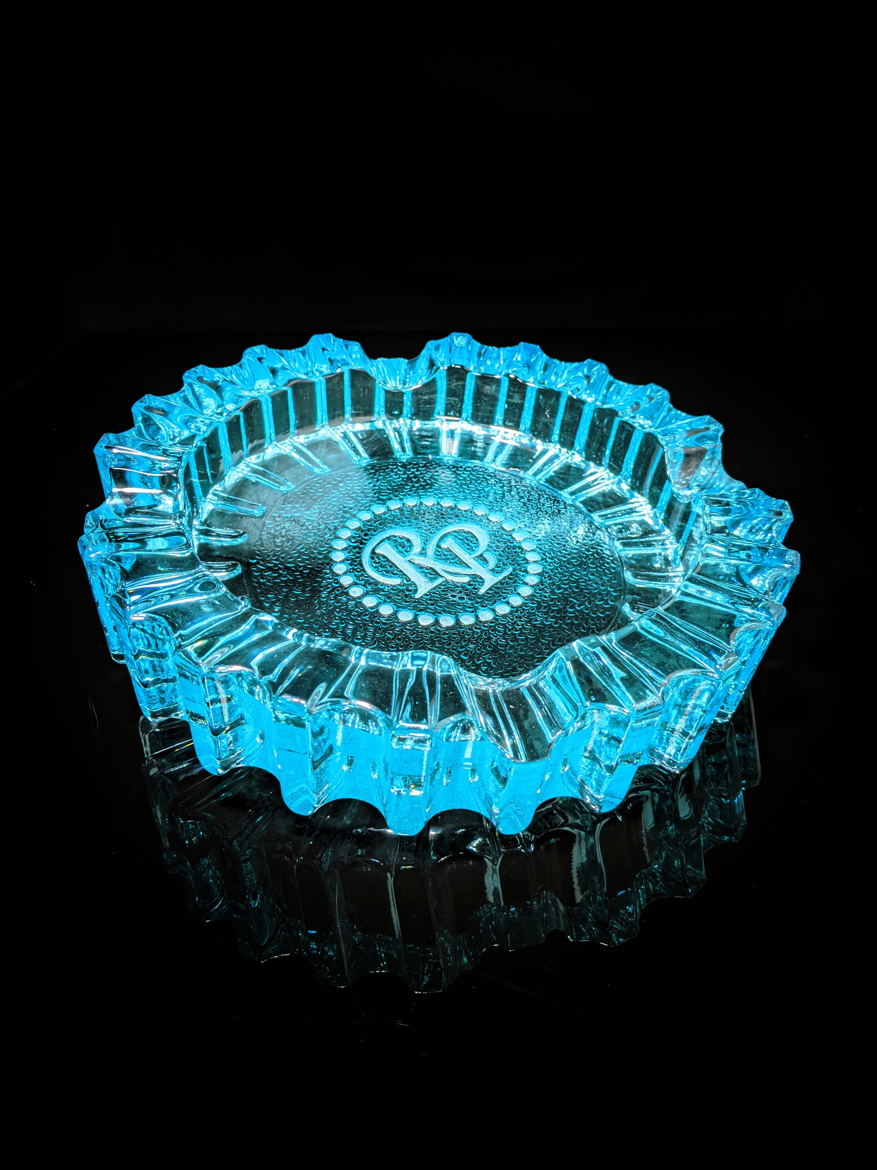 Rocky Patel Aqua Luminoso Glass Ashtray NIB