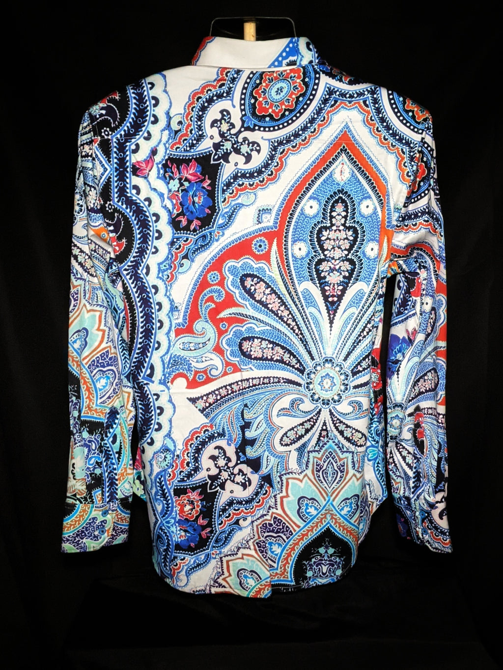 Robert Graham Devil's Treasure Paisley Long Sleeve Shirt Size Medium