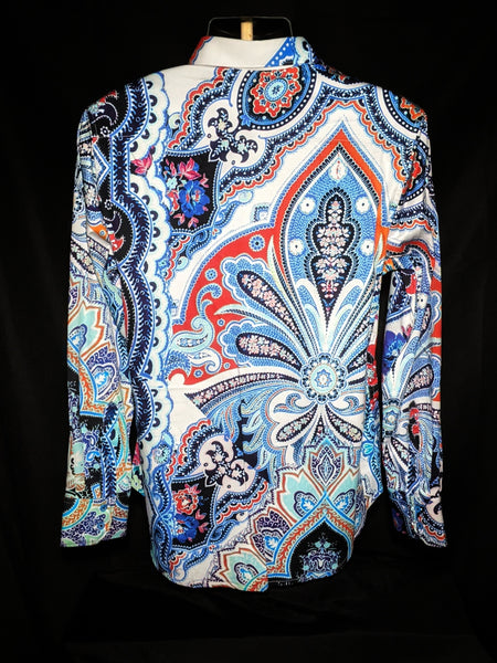 Robert Graham Devil's Treasure Paisley Long Sleeve Shirt Size Medium