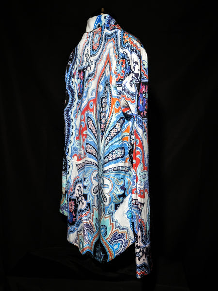 Robert Graham Devil's Treasure Paisley Long Sleeve Shirt Size Medium