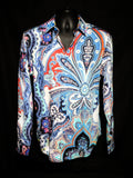 Robert Graham Devil's Treasure Paisley Long Sleeve Shirt Size Medium