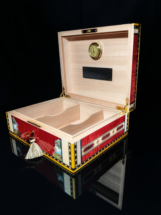 Elie Bleu  Alba Red Sycamore  Humidor 75 count