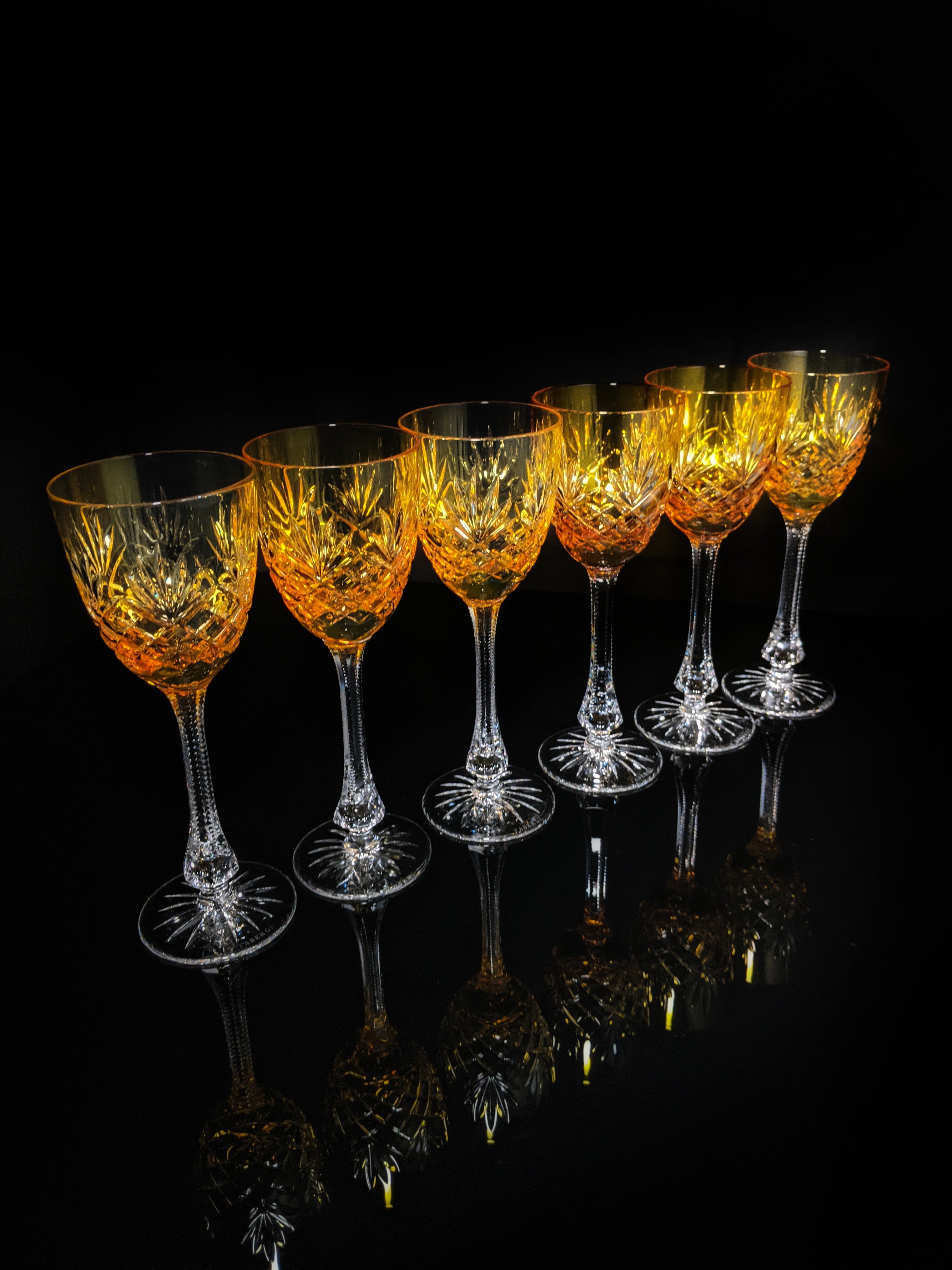 Faberge Odessa Hock Crystal Glasses set of 6