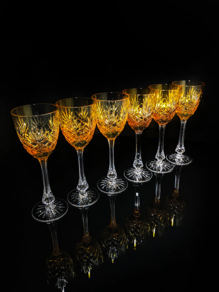 Faberge Odessa Hock Crystal Glasses set of 6