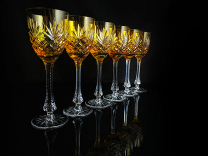 Faberge Odessa Hock Crystal Glasses set of 6
