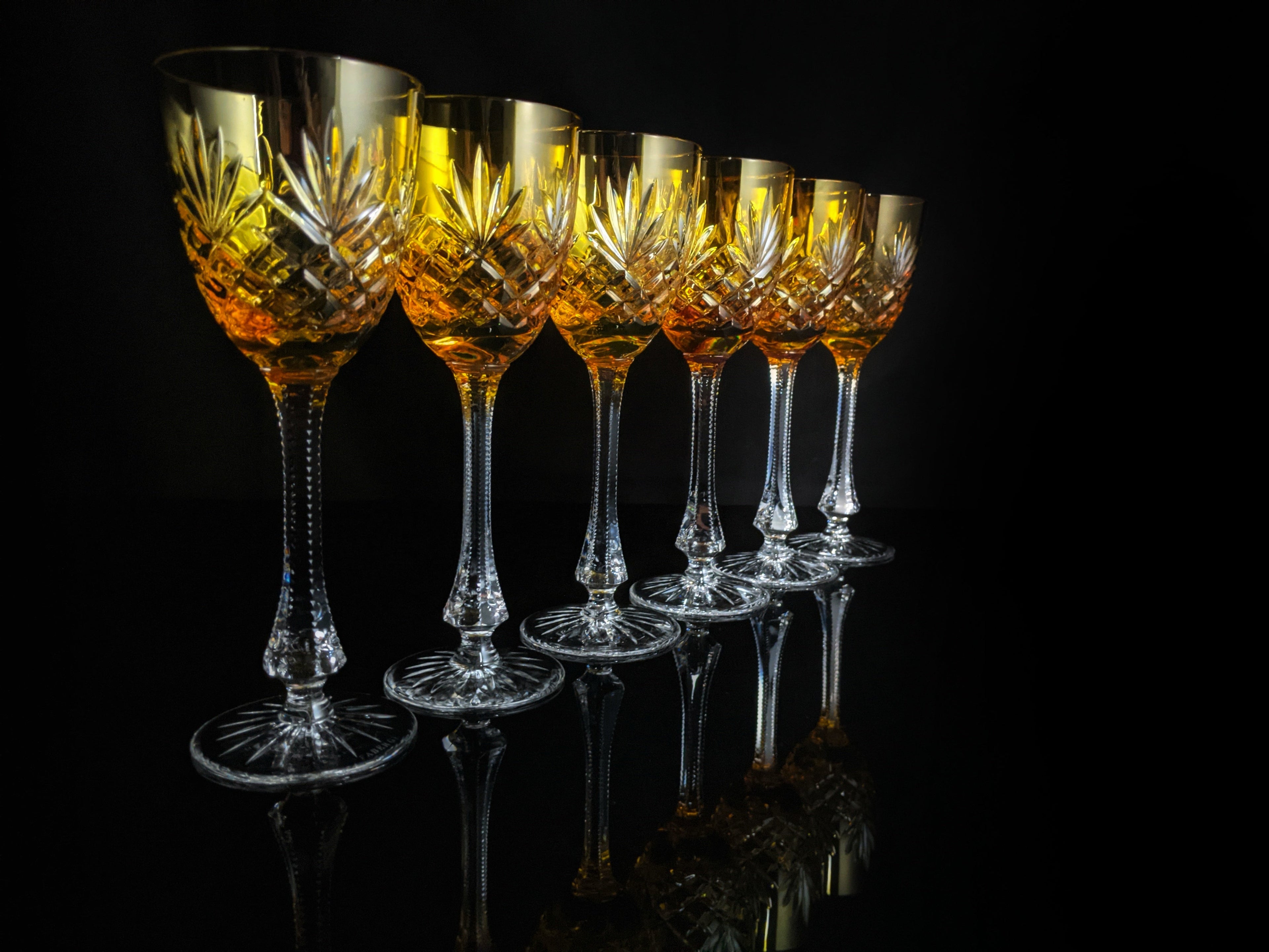 Faberge Odessa Hock Crystal Glasses set of 6