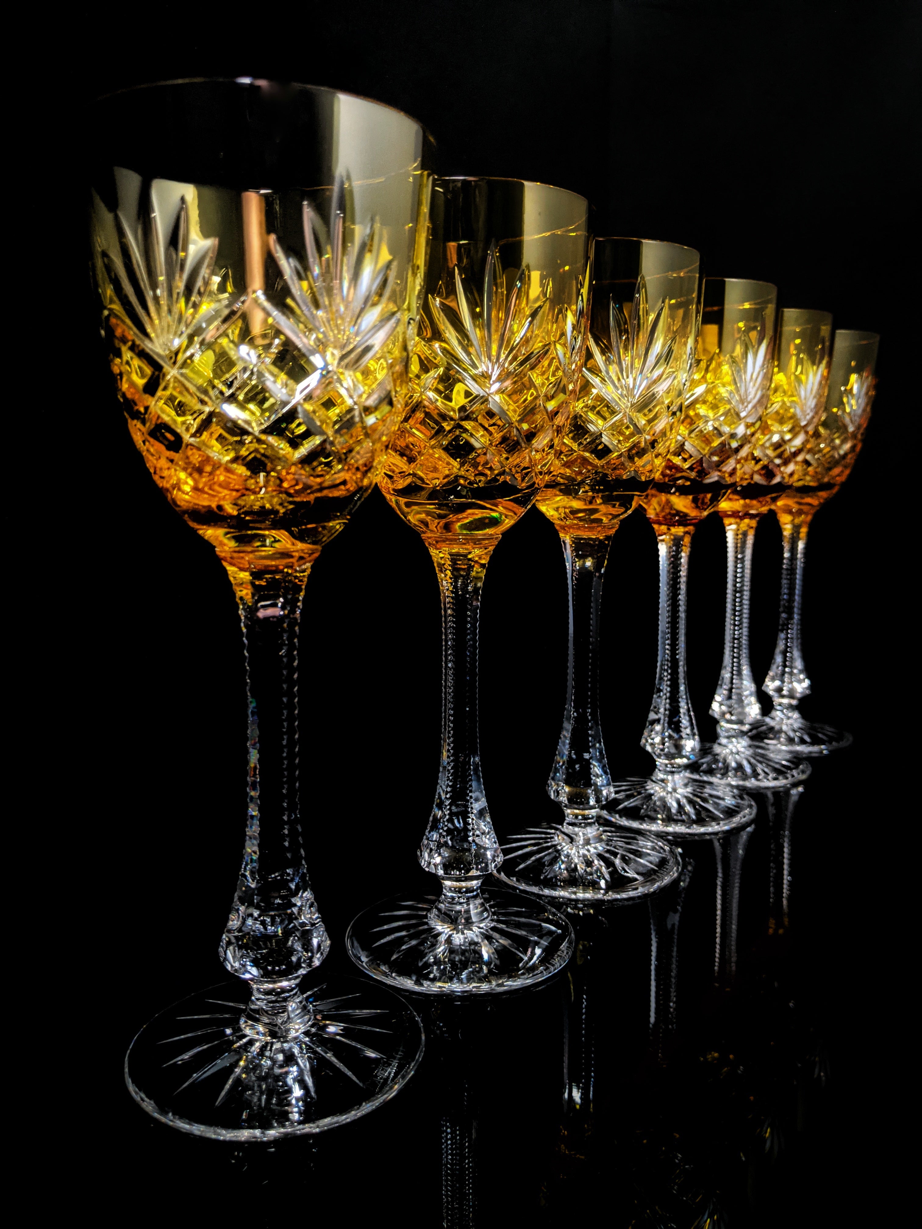 Faberge Odessa Hock Crystal Glasses set of 6