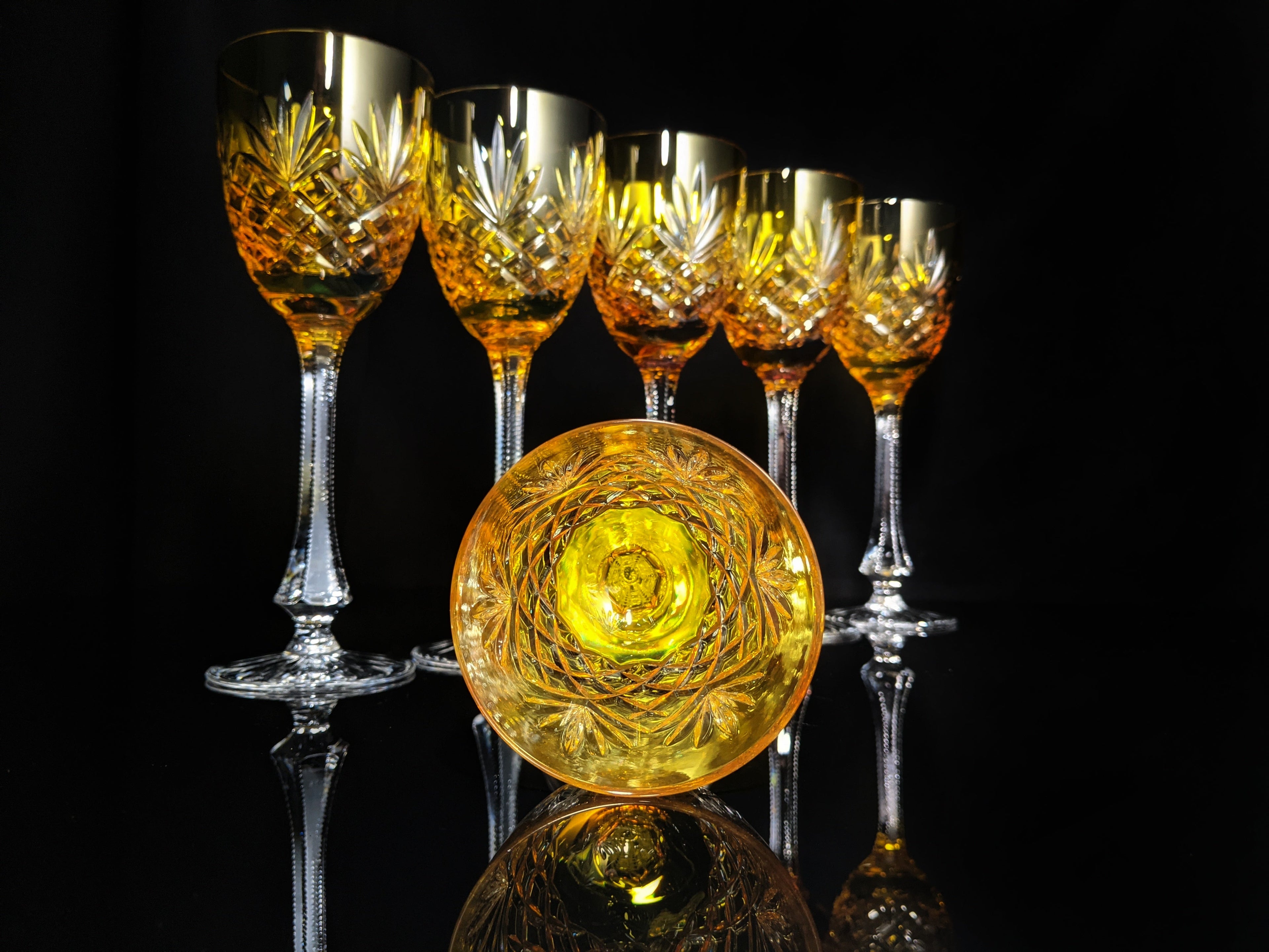 Faberge Odessa Hock Crystal Glasses set of 6