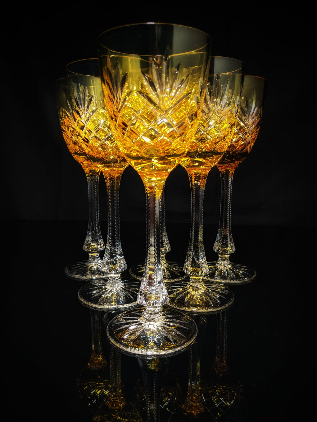 Faberge Odessa Hock Crystal Glasses set of 6