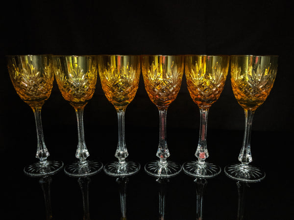 Faberge Odessa Hock Crystal Glasses set of 6