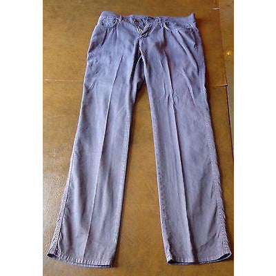ZZegna Men's Slim Fit light purple  designer jeans