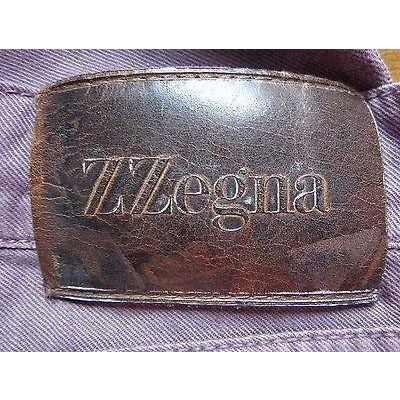 ZZegna Men's Slim Fit light purple  designer jeans