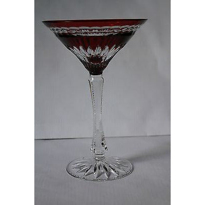 Faberge Odessa Ruby Red  Martini Glass new without box