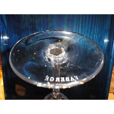 Faberge Crystal Cobalt Purple  Goblet Glass without Faberge Box