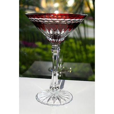 Faberge Odessa Ruby Red  Martini Glass new without box