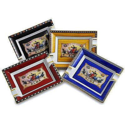 Elie Bleu Flor de Alba Red Ashtray new in the original box made in France