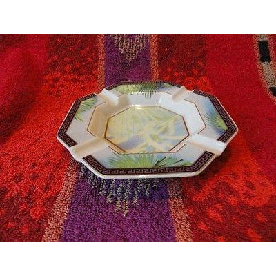 Versace Rosenthal Jungle Ashtray 5.5 inches wide New Porcelain without box