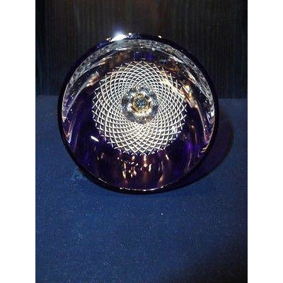 Faberge Crystal Cobalt Purple  Goblet Glass without Faberge Box