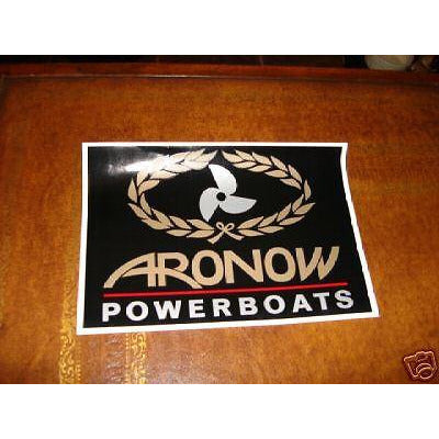 ARONOW POWERBOATS AUTHENIC XTRA LARGE DECAL NEW