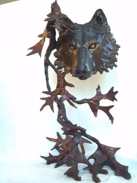 Mark Hopkins North Woods Bronze Sculpture 18.5" Tall