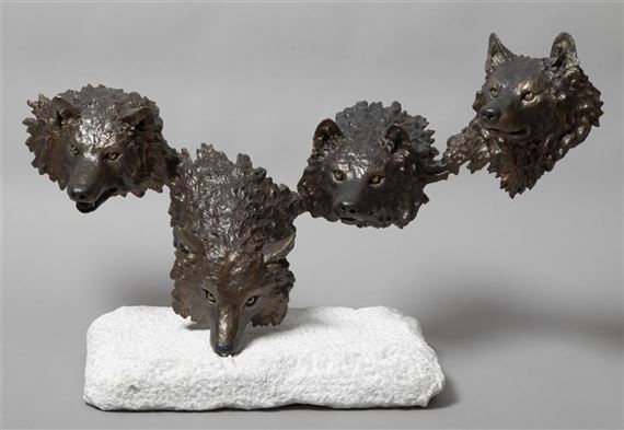 Mark Hopkins "Survival" Bronze Sculpture — Large