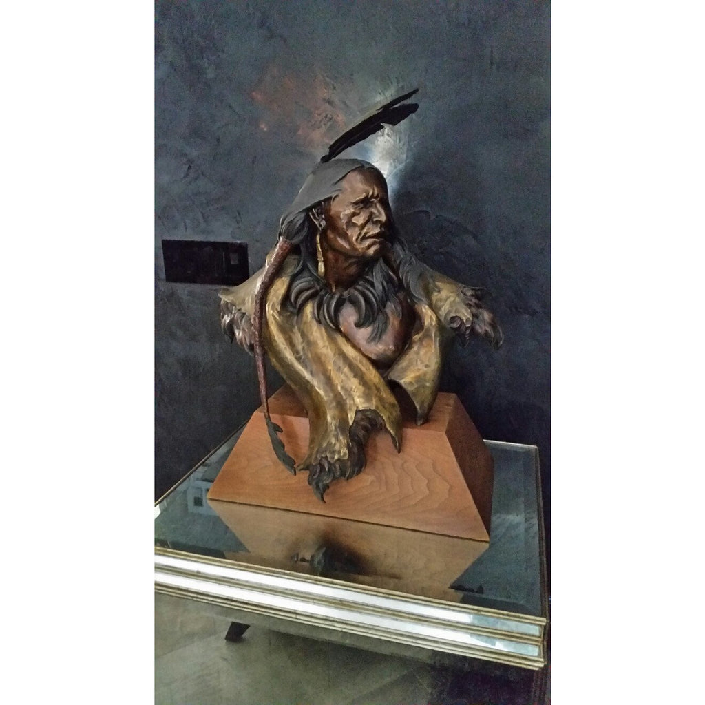 Dan Garrett "Glance to the Past" Life-Size Bronze Sculpture