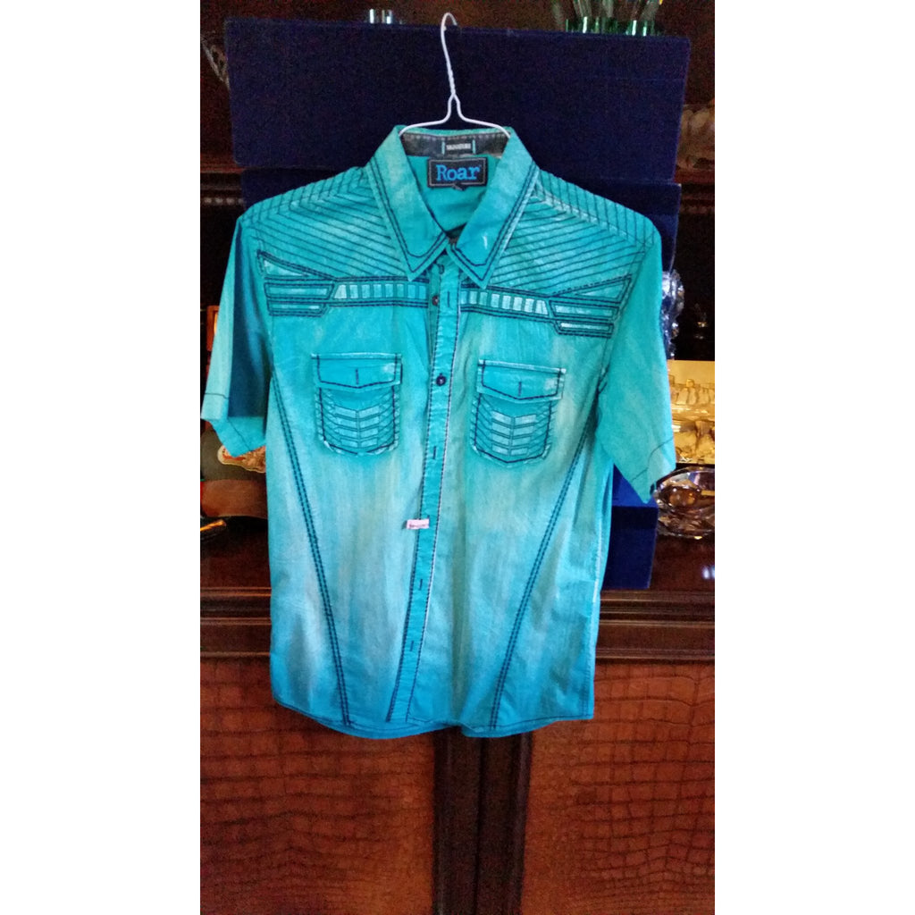 Roar Teal Short Sleeve Medium-sized