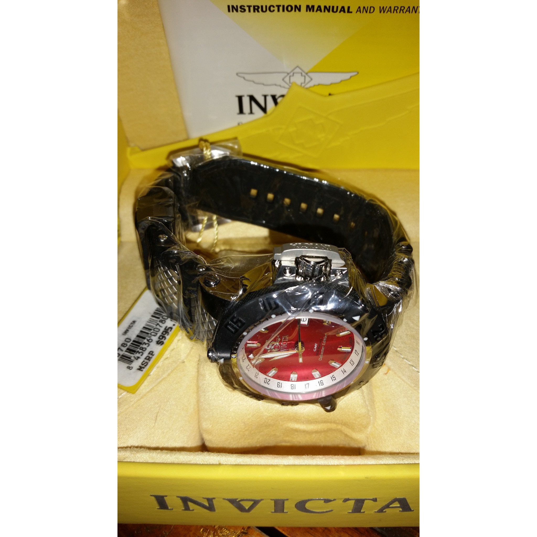 Invicta 0780 Men s Subaqua GMT Limited Edition Polyurethane Bracelet Watch
