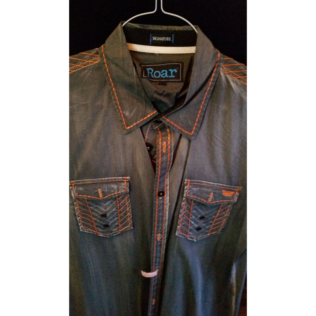 Roar Teal Long Sleeve Preowned Good Condition Shirt