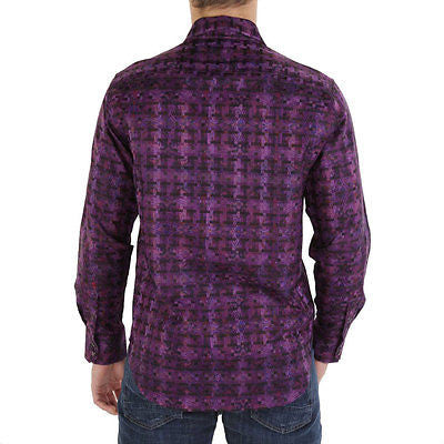 Robert Graham Hameldon Tonal Jacquard Shirt — Medium