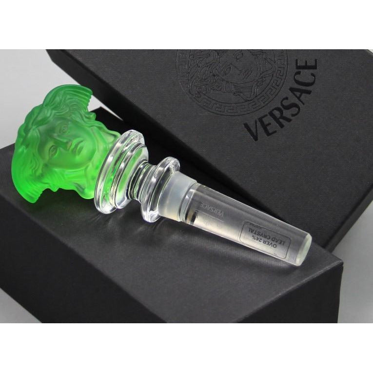 Versace medusa Green Bottle Stopper new in bix