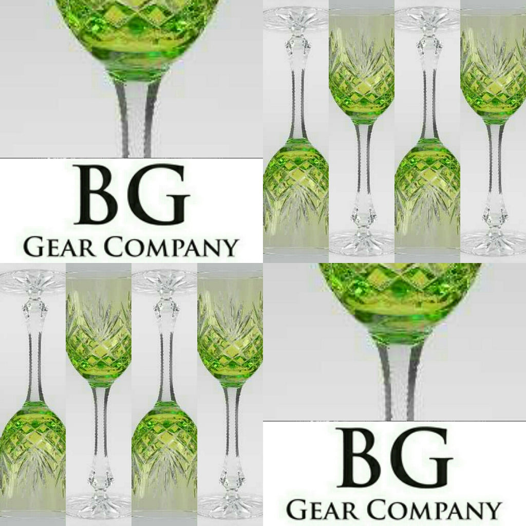 Faberge Odessa Lime Green Goblet