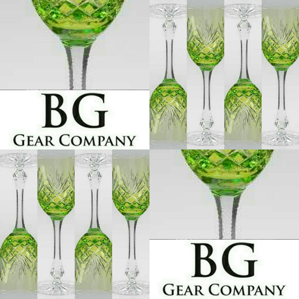 Faberge Odessa Lime Green Goblet
