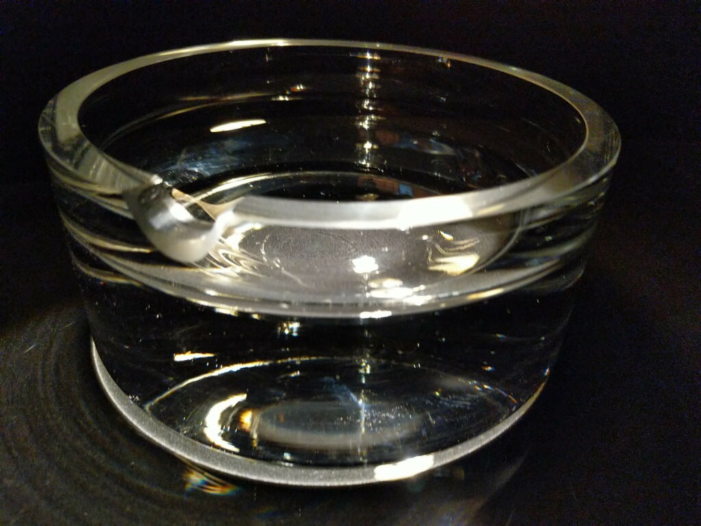 Heavy large size glass ashtray
