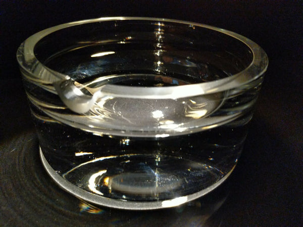 Heavy large size glass ashtray