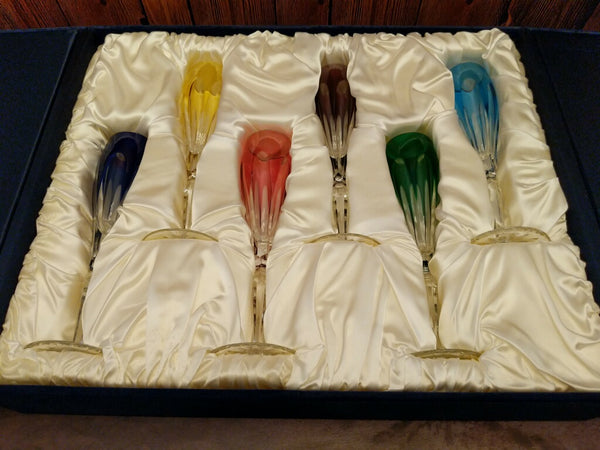 Faberge Regency Crystal Colored Flutes