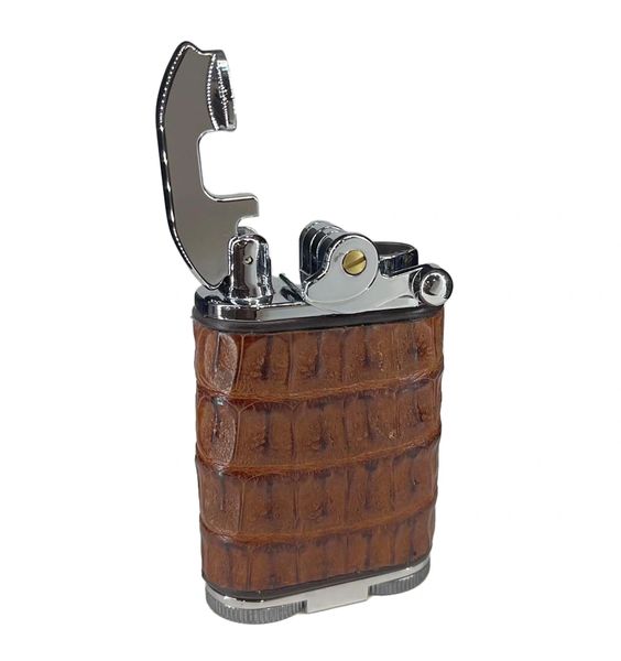 Brizard and Co Gatsby Table Lighter - Cognac Caiman